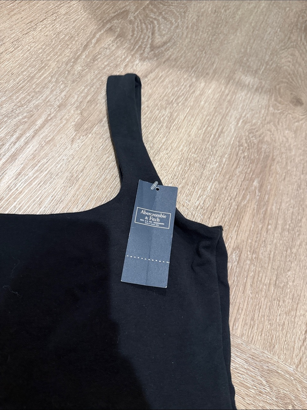 Abercrombie & Fitch Black Kids Square-Neck Bodysuit - Picture 2 of 3